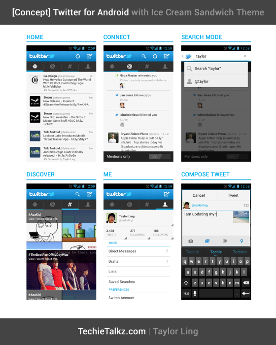 Twitter for Android with ICS Theme
